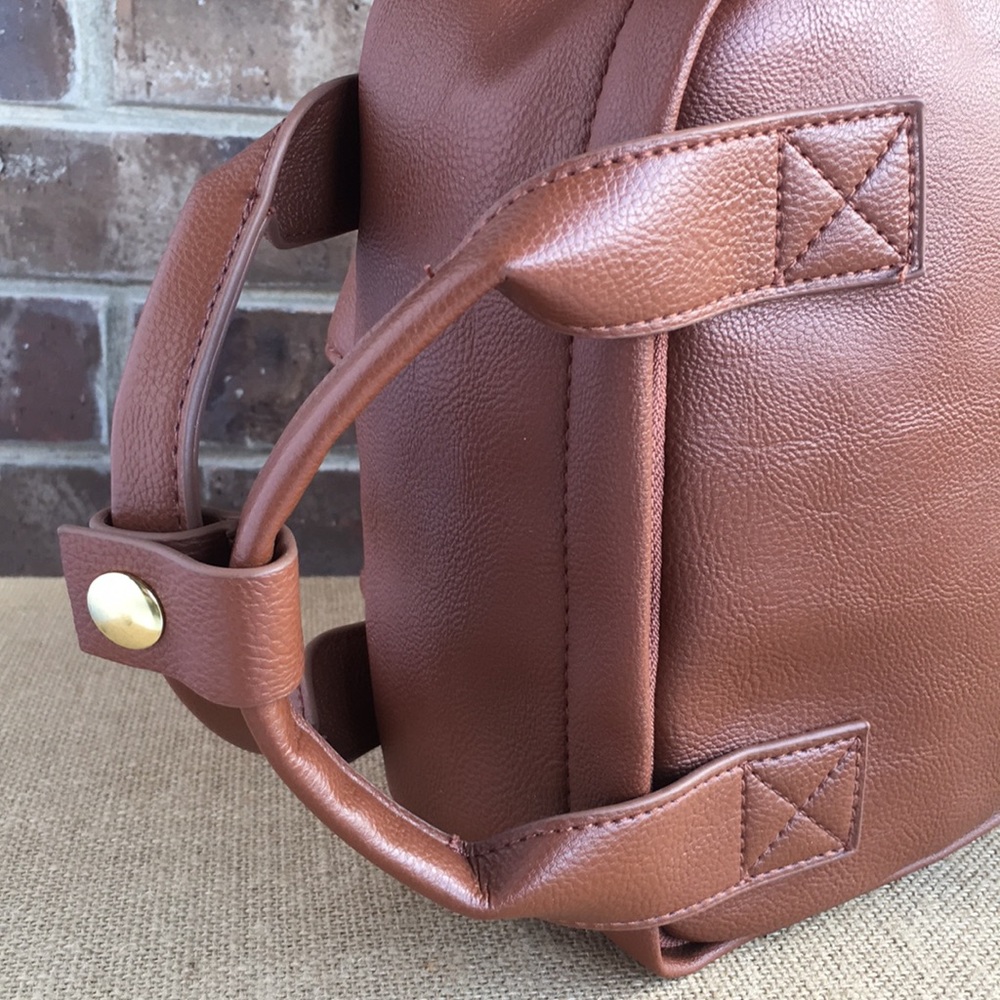 Double handled Brown Backpack - Picture 4 of 8